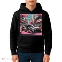 Jdm Tokyo Skyline Retro Japanese Race Car Drift Tuning Gift Kids Hoodie thumb 4