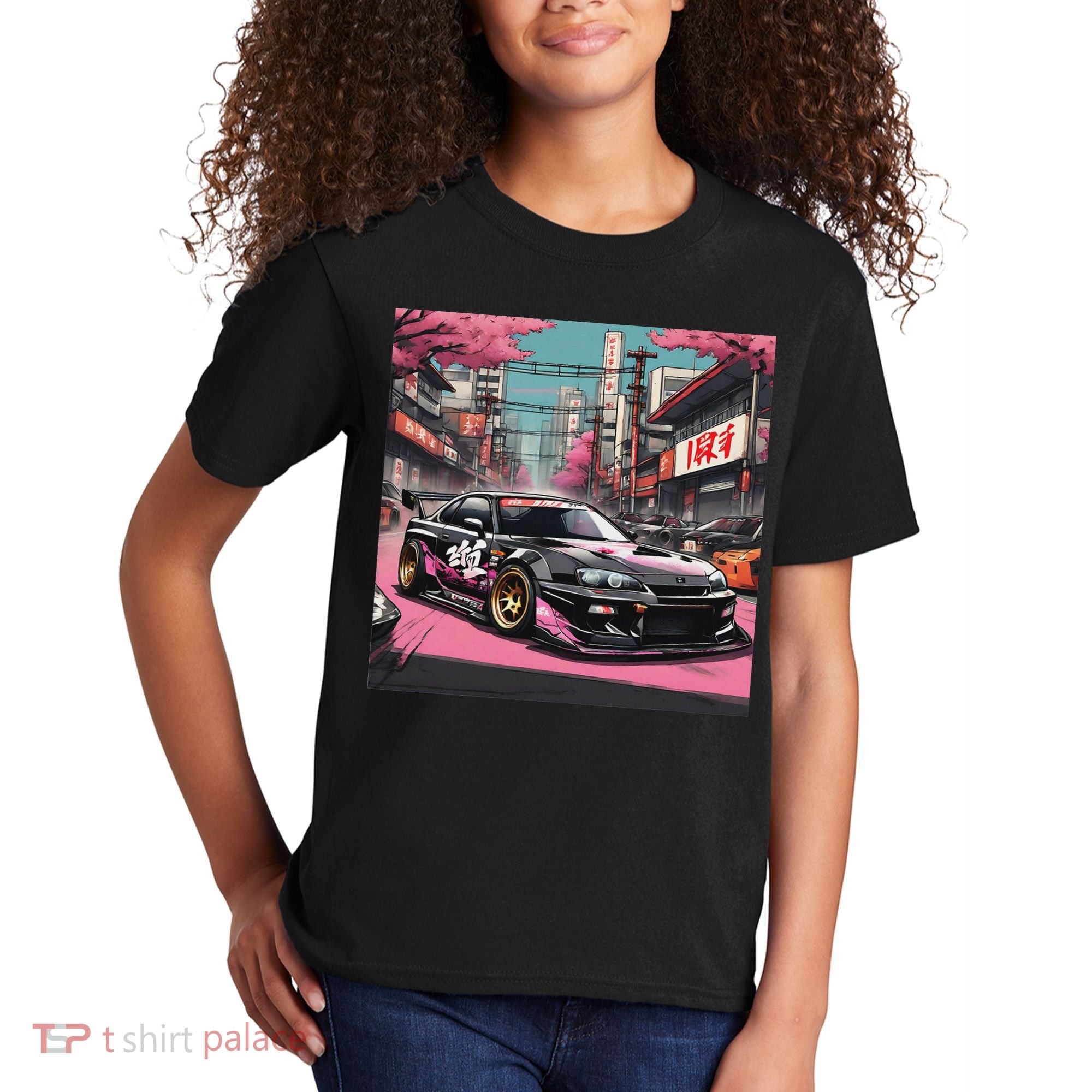 Jdm Tokyo Skyline Retro Japanese Race Car Drift Tuning Gift Kids T-Shirt