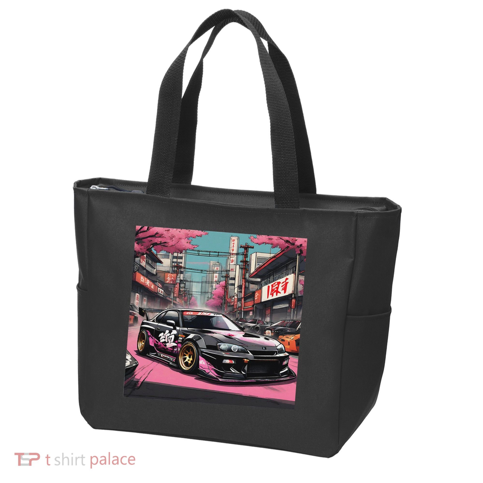 Jdm Tokyo Skyline Retro Japanese Race Car Drift Tuning Gift Tote Bag
