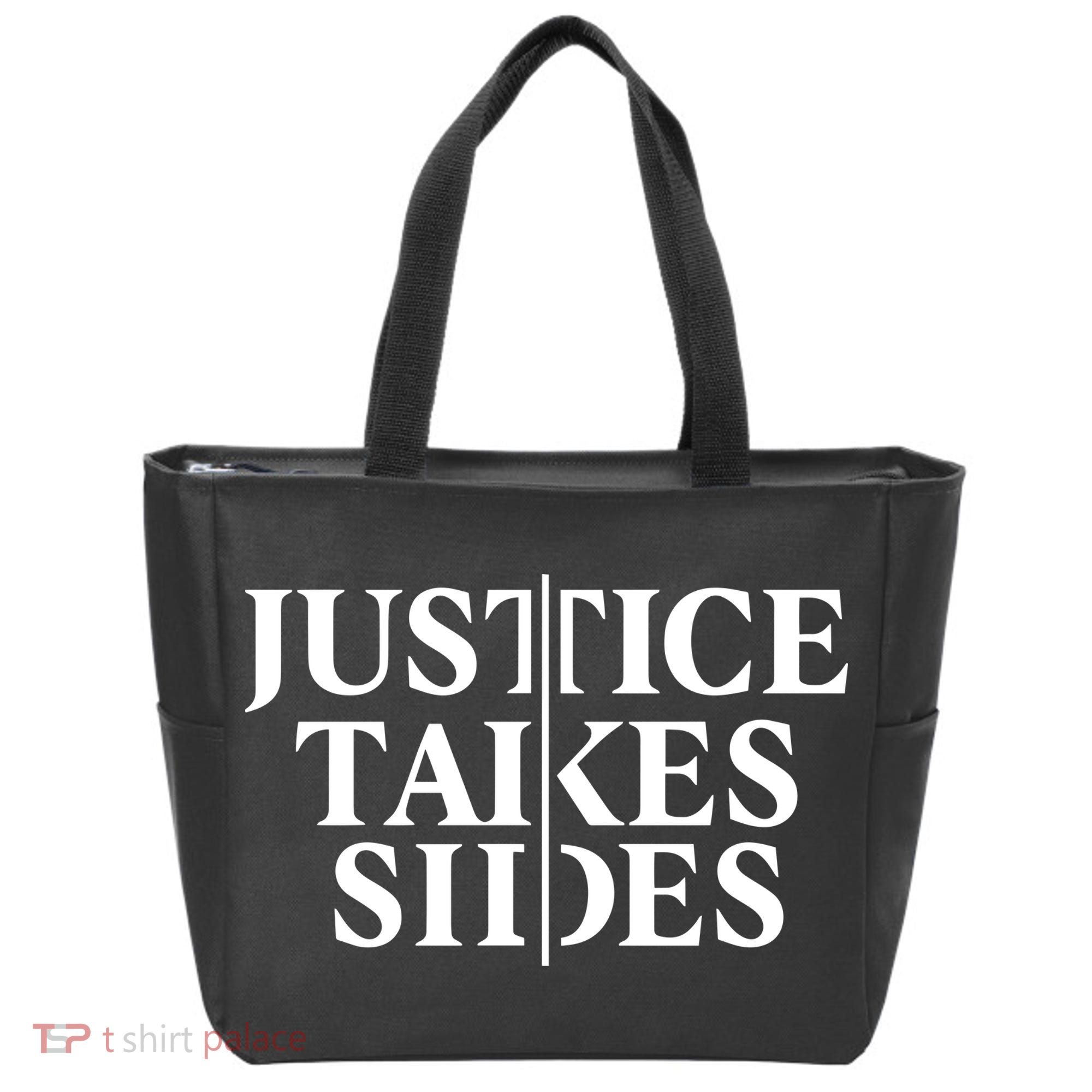 Justice Takes Sides Tote Bag