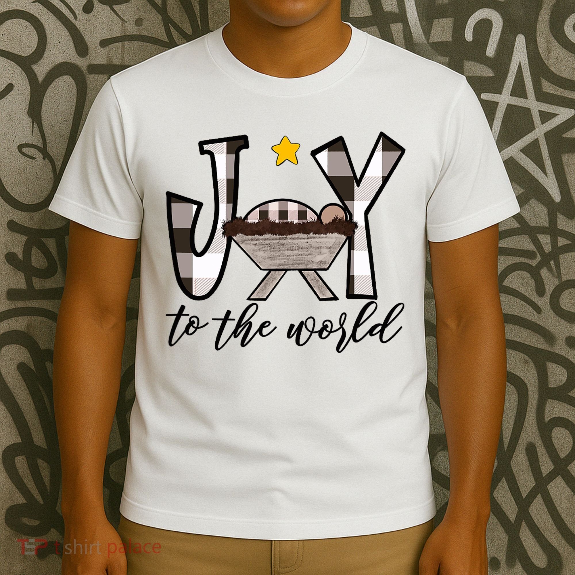 Joy To The World Baby Jesus In The Manger T-Shirt