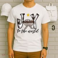Joy To The World Baby Jesus In The Manger T-Shirt thumb 6