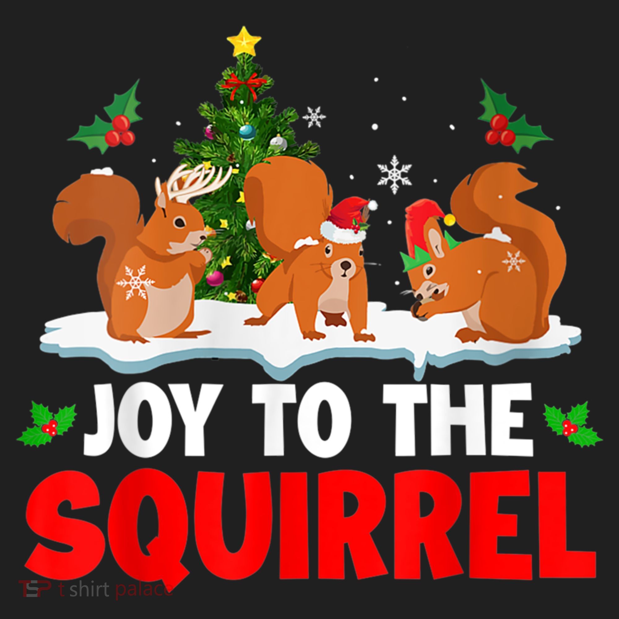 Joy To The Squirrel Christmas Santa Elf Reindeer Squirrel Meaningful Gift Women's Sweatshirt