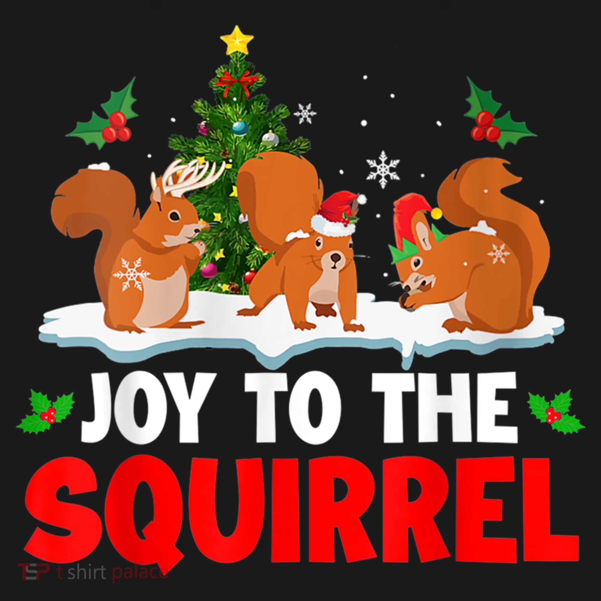 Joy To The Squirrel Christmas Santa Elf Reindeer Squirrel Meaningful Gift Doggie Tank