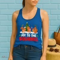 Joy To The Squirrel Christmas Santa Elf Reindeer Squirrel Meaningful Gift Women's Tank Top thumb 2