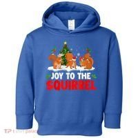 Joy To The Squirrel Christmas Santa Elf Reindeer Squirrel Meaningful Gift Toddler Hoodie thumb 0