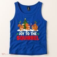 Joy To The Squirrel Christmas Santa Elf Reindeer Squirrel Meaningful Gift Tank Top thumb 2