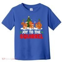 Joy To The Squirrel Christmas Santa Elf Reindeer Squirrel Meaningful Gift Toddler T-Shirt thumb 0