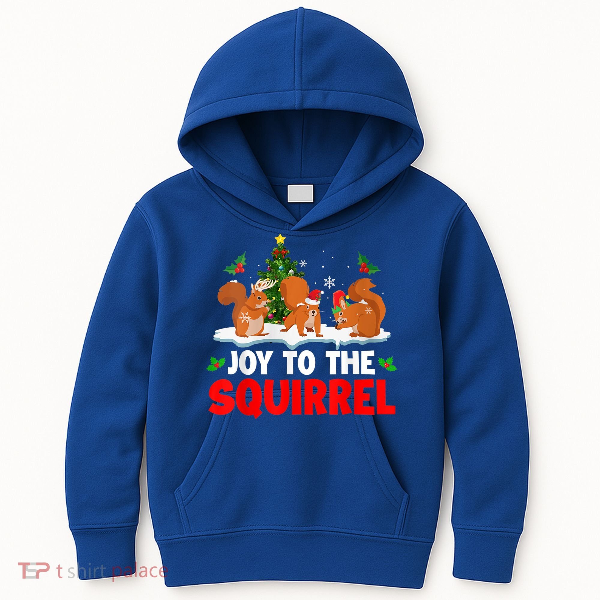 Joy To The Squirrel Christmas Santa Elf Reindeer Squirrel Meaningful Gift Kids Hoodie