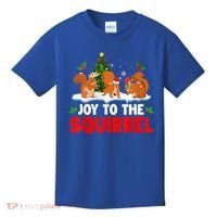 Joy To The Squirrel Christmas Santa Elf Reindeer Squirrel Meaningful Gift Kids T-Shirt thumb 0