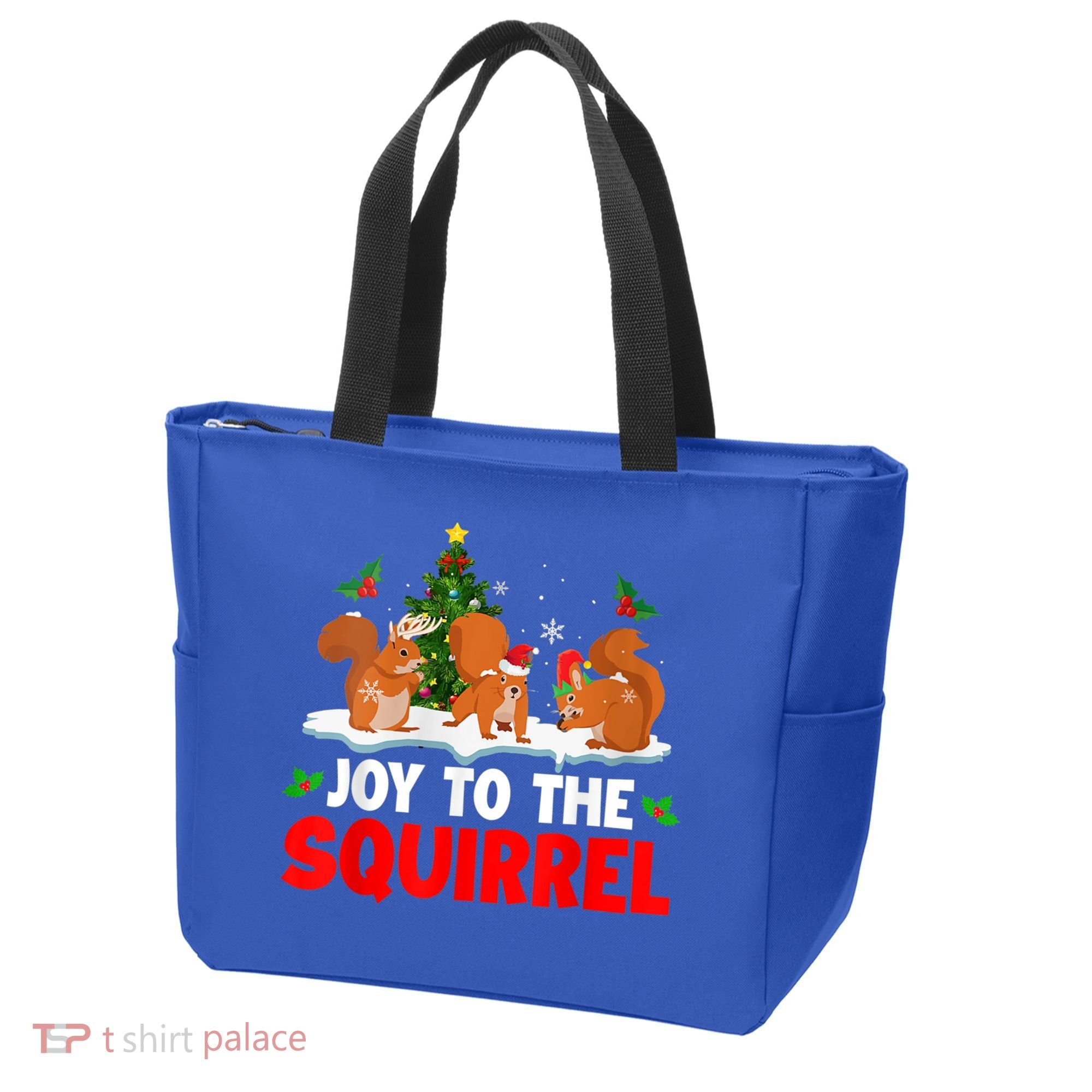 Joy To The Squirrel Christmas Santa Elf Reindeer Squirrel Meaningful Gift Tote Bag