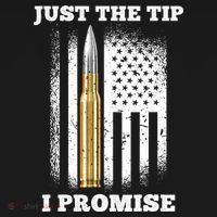 Just The Tip I Promise Gun Ammo Lovers Veteran US Flag Baby Bodysuit thumb 2