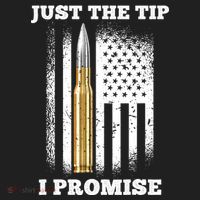 Just The Tip I Promise Gun Ammo Lovers Veteran US Flag Hat thumb 2