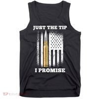 Just The Tip I Promise Gun Ammo Lovers Veteran US Flag Tank Top thumb 0