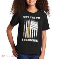 Just The Tip I Promise Gun Ammo Lovers Veteran US Flag Kids T-Shirt thumb 2
