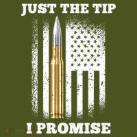 Just The Tip I Promise Gun Ammo Lovers Veteran US Flag Kids Hoodie thumb 2