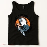 Just The Tip I Promise Horror Character Halloween Killer Tank Top thumb 2