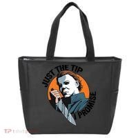 Just The Tip I Promise Horror Character Halloween Killer Tote Bag thumb 0
