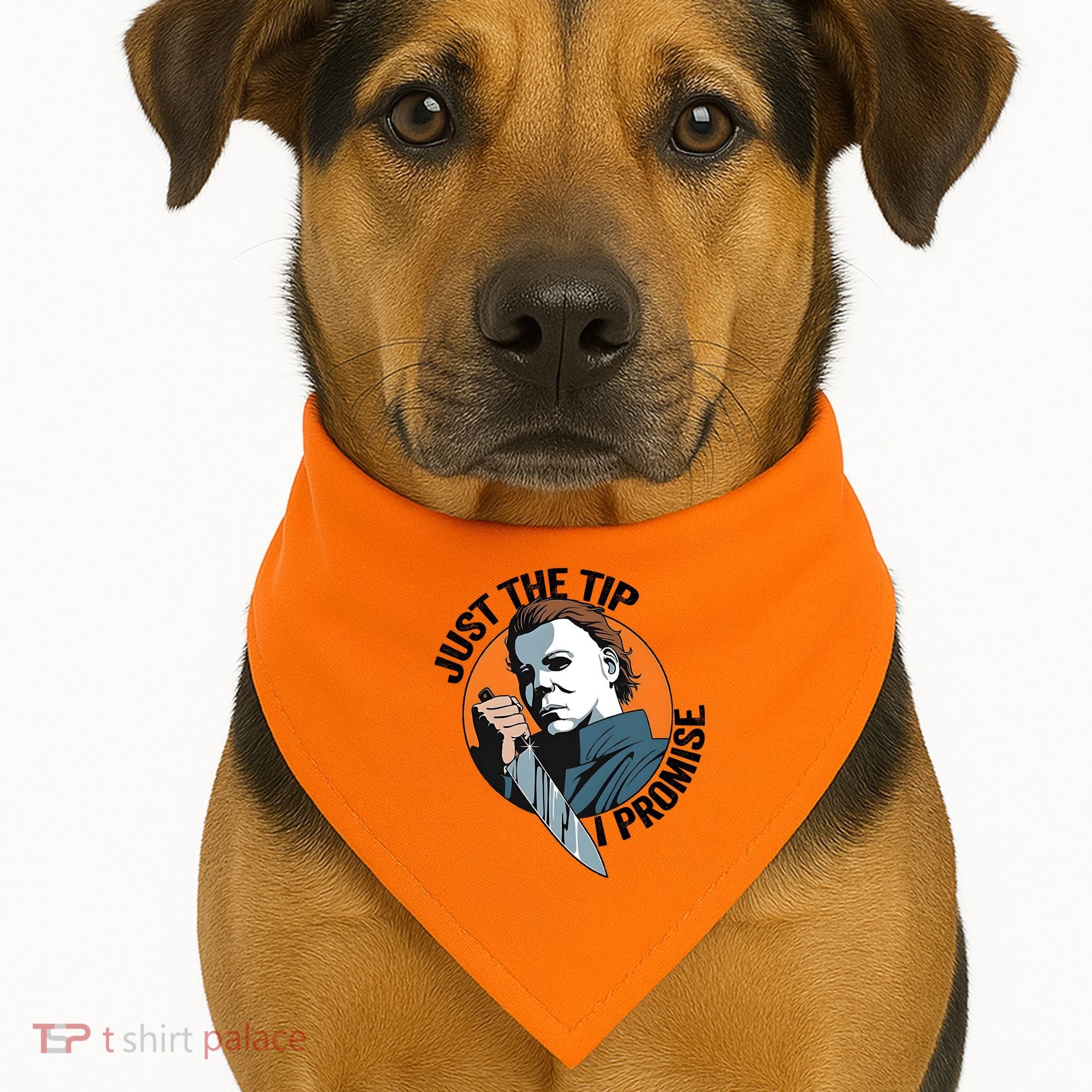 Just The Tip I Promise Horror Character Halloween Killer USA-Made Doggie Bandana
