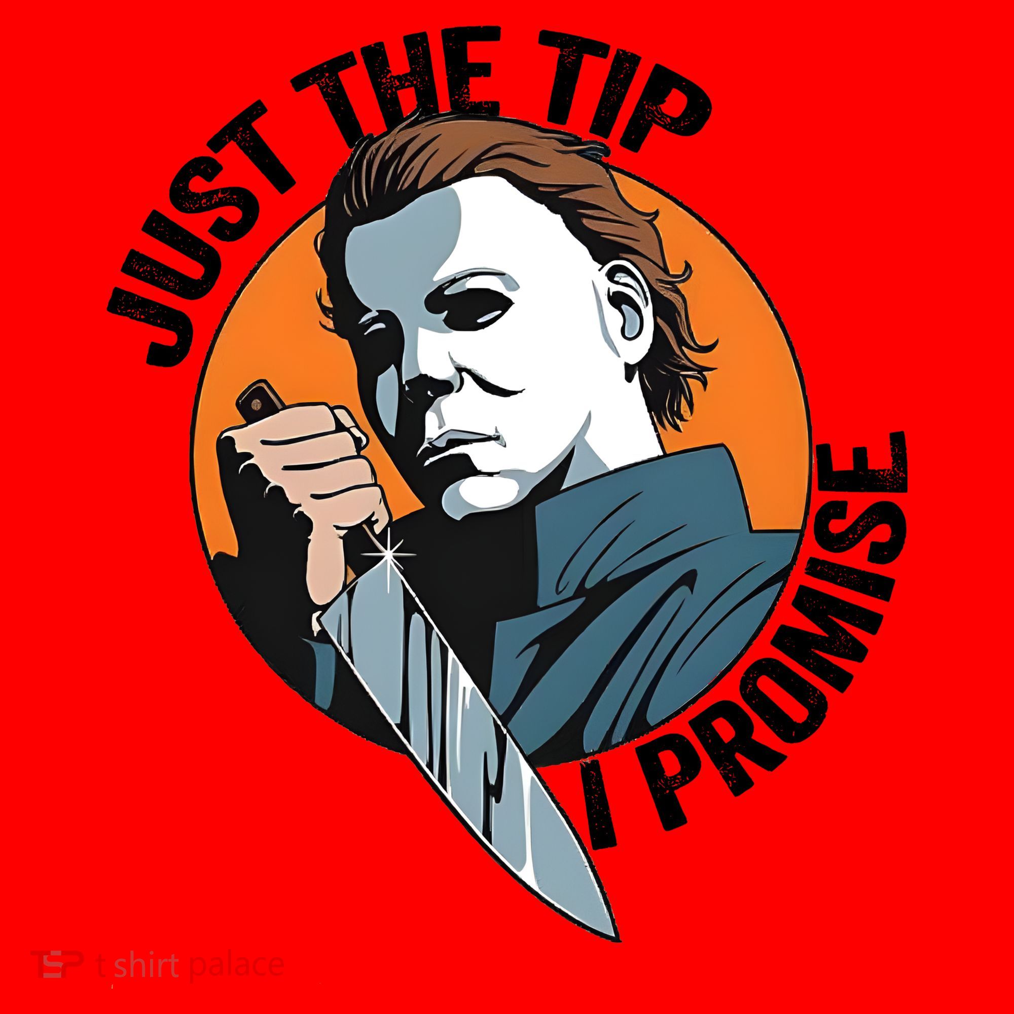 Just The Tip I Promise Horror Character Halloween Killer Santa Hat