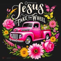 Jesus Take The Wheel Floral Farm Truck Sweatshirt thumb 3