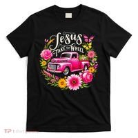 Jesus Take The Wheel Floral Farm Truck T-Shirt thumb 0