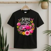 Jesus Take The Wheel Floral Farm Truck T-Shirt thumb 2