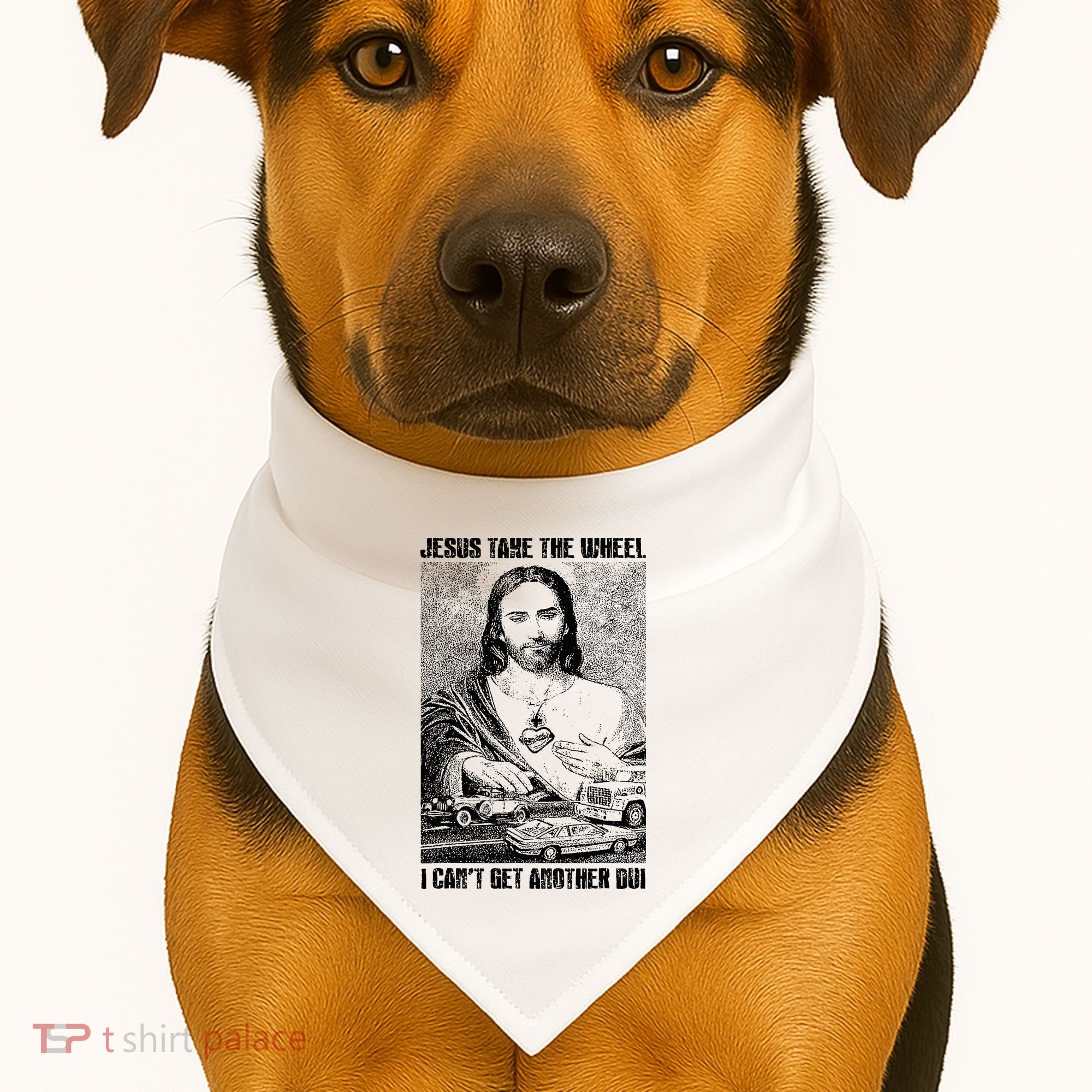 Jesus Take The Wheel I CanT Get Another Dui USA-Made Doggie Bandana