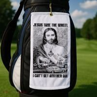 Jesus Take The Wheel I CanT Get Another Dui Golf Towel thumb 2