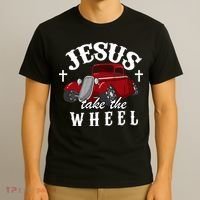Jesus Take The Wheel Classic Vintage Car T-Shirt thumb 3