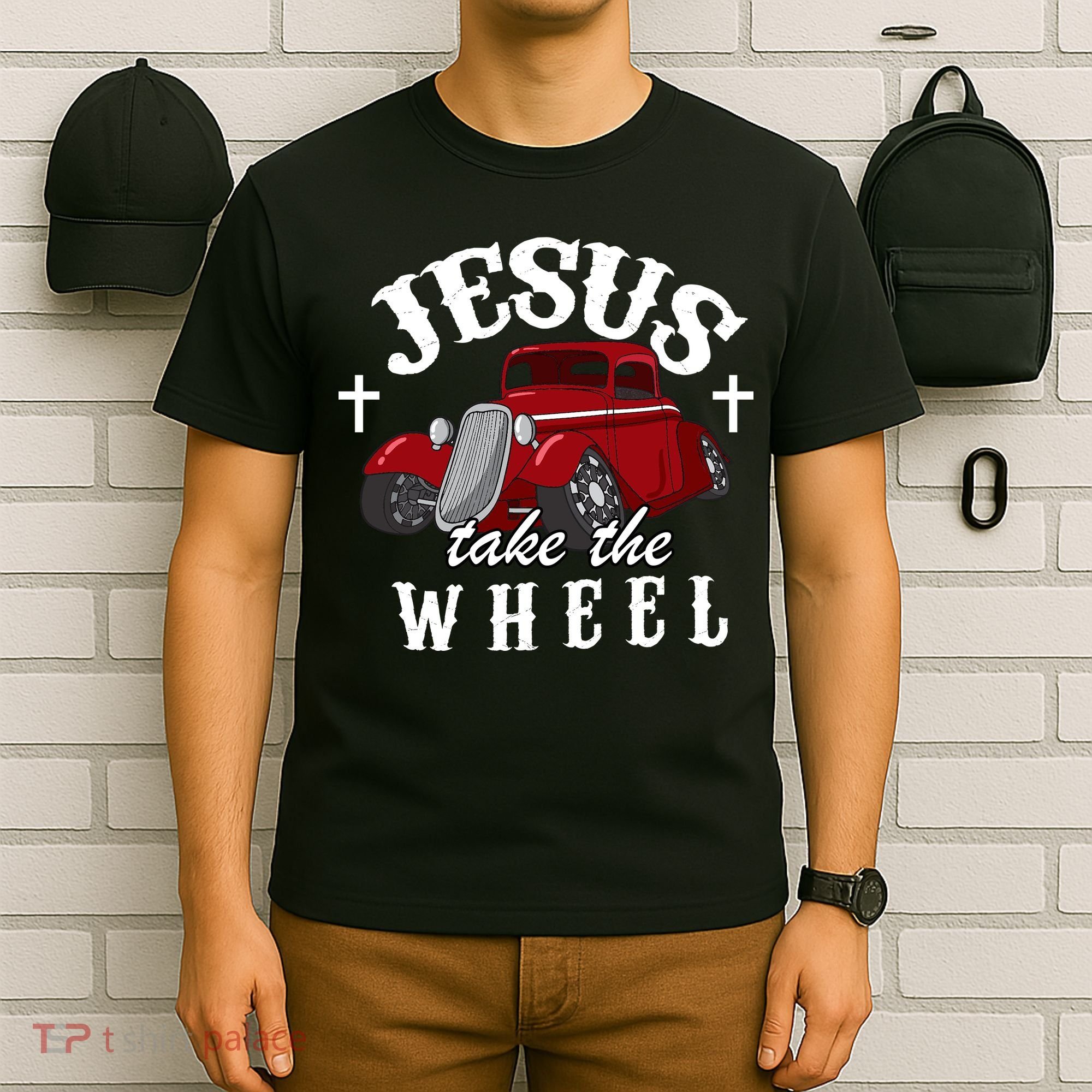 Jesus Take The Wheel Classic Vintage Car T-Shirt