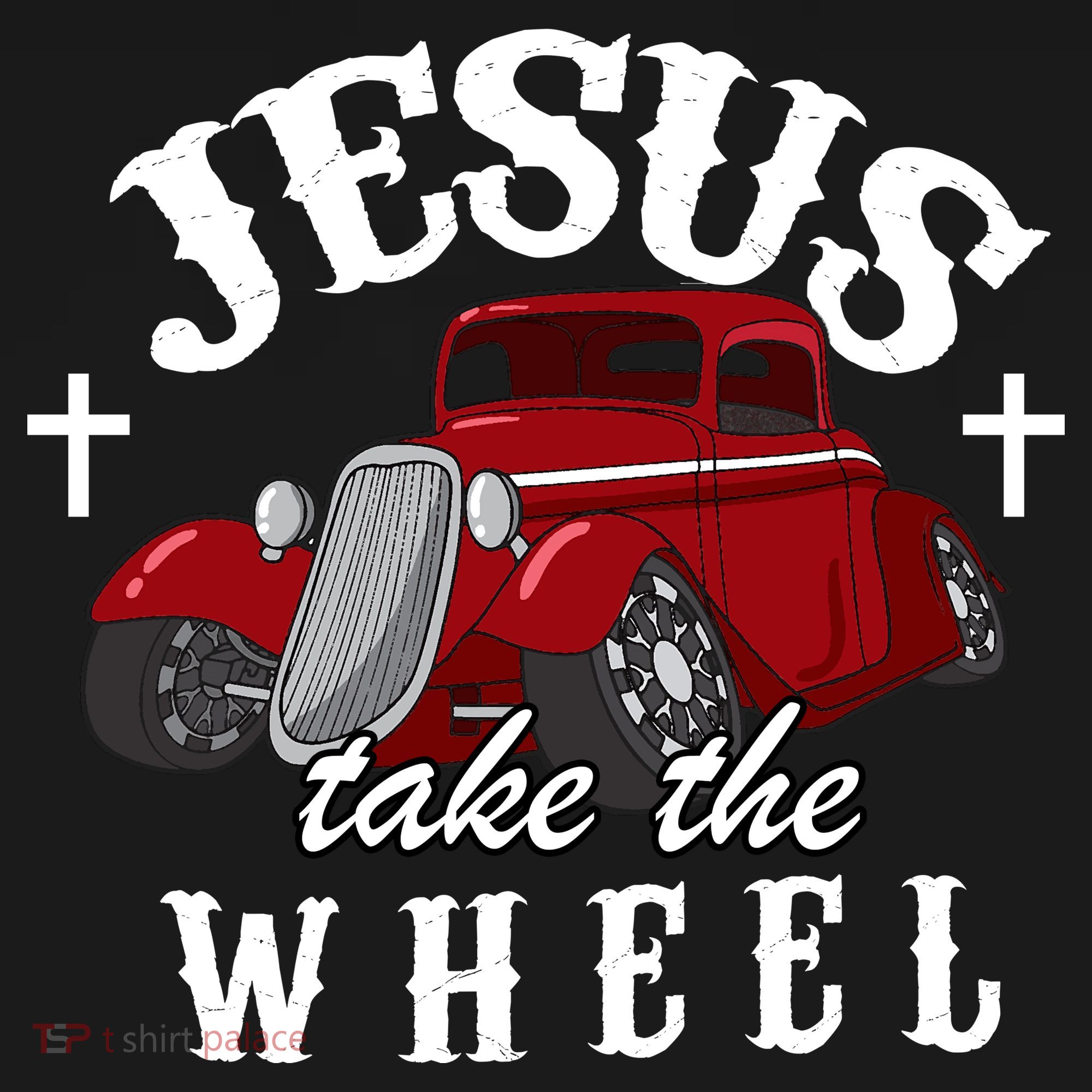 Jesus Take The Wheel Classic Vintage Car T-Shirt