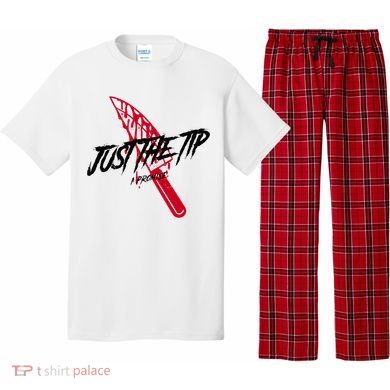 Just The Tip I Promise Funny Bloody Knife Horror Movies Pajama Set