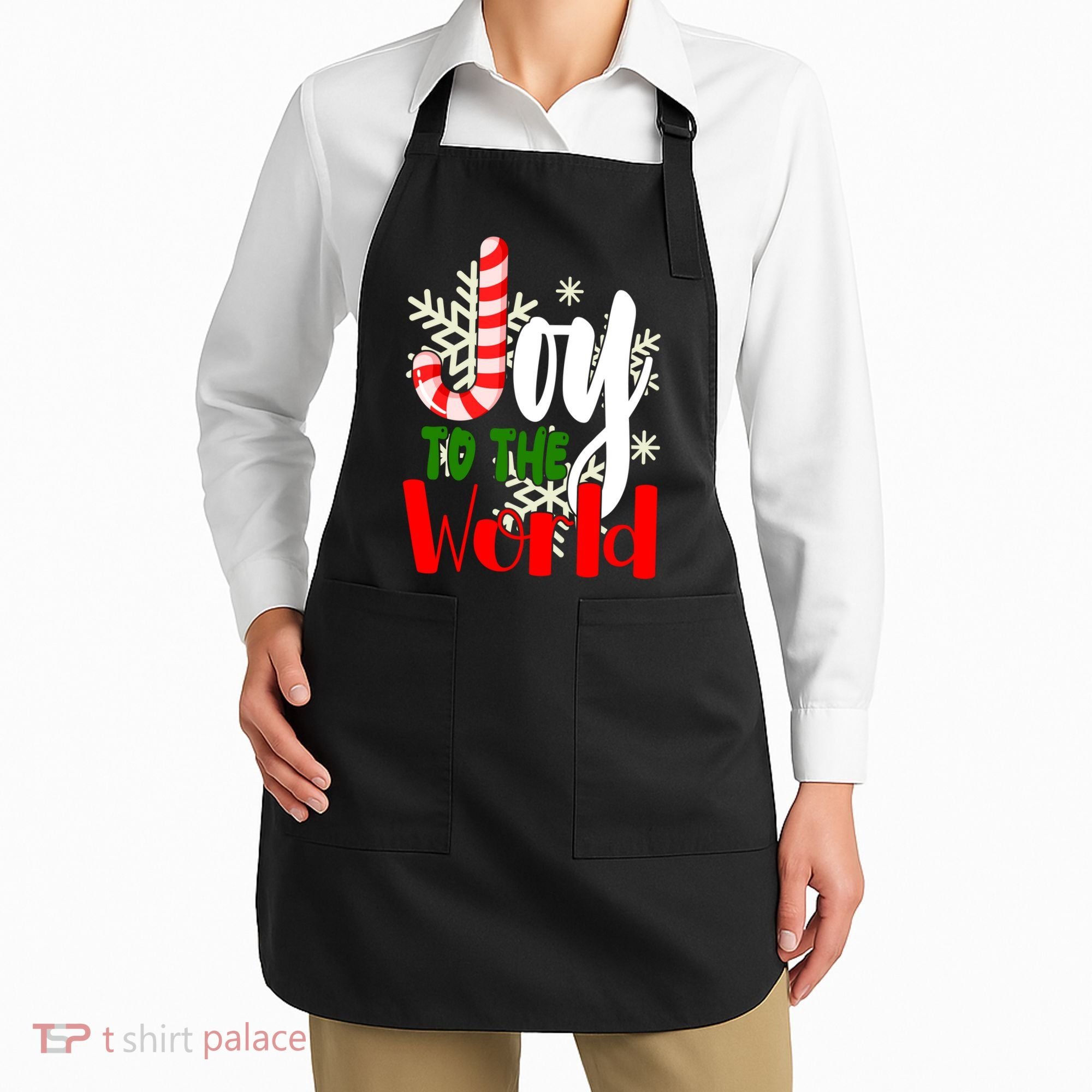 Joy To The World Christmas Festive Apron