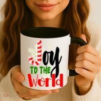 Joy To The World Christmas Festive Coffee Mug thumb 3