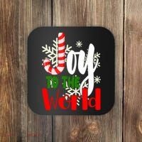 Joy To The World Christmas Festive Coaster thumb 0