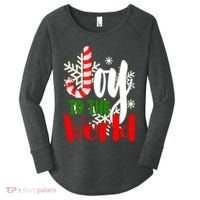 Joy To The World Christmas Festive Women's Perfect Tri Tunic Long Sleeve Shirt thumb 0