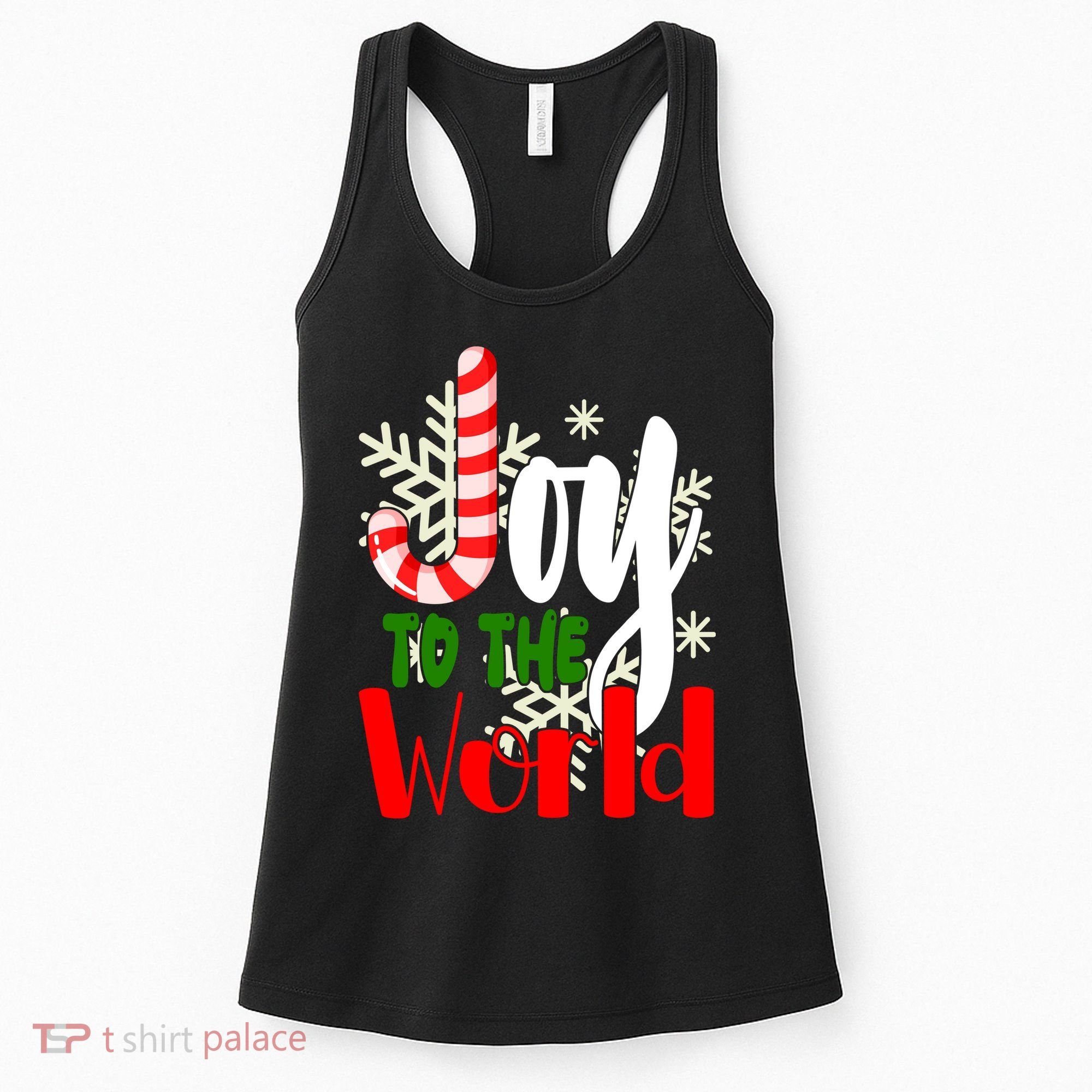 Joy To The World Christmas Festive Women's Tank Top