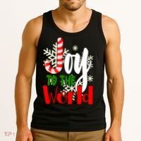 Joy To The World Christmas Festive Tank Top thumb 3