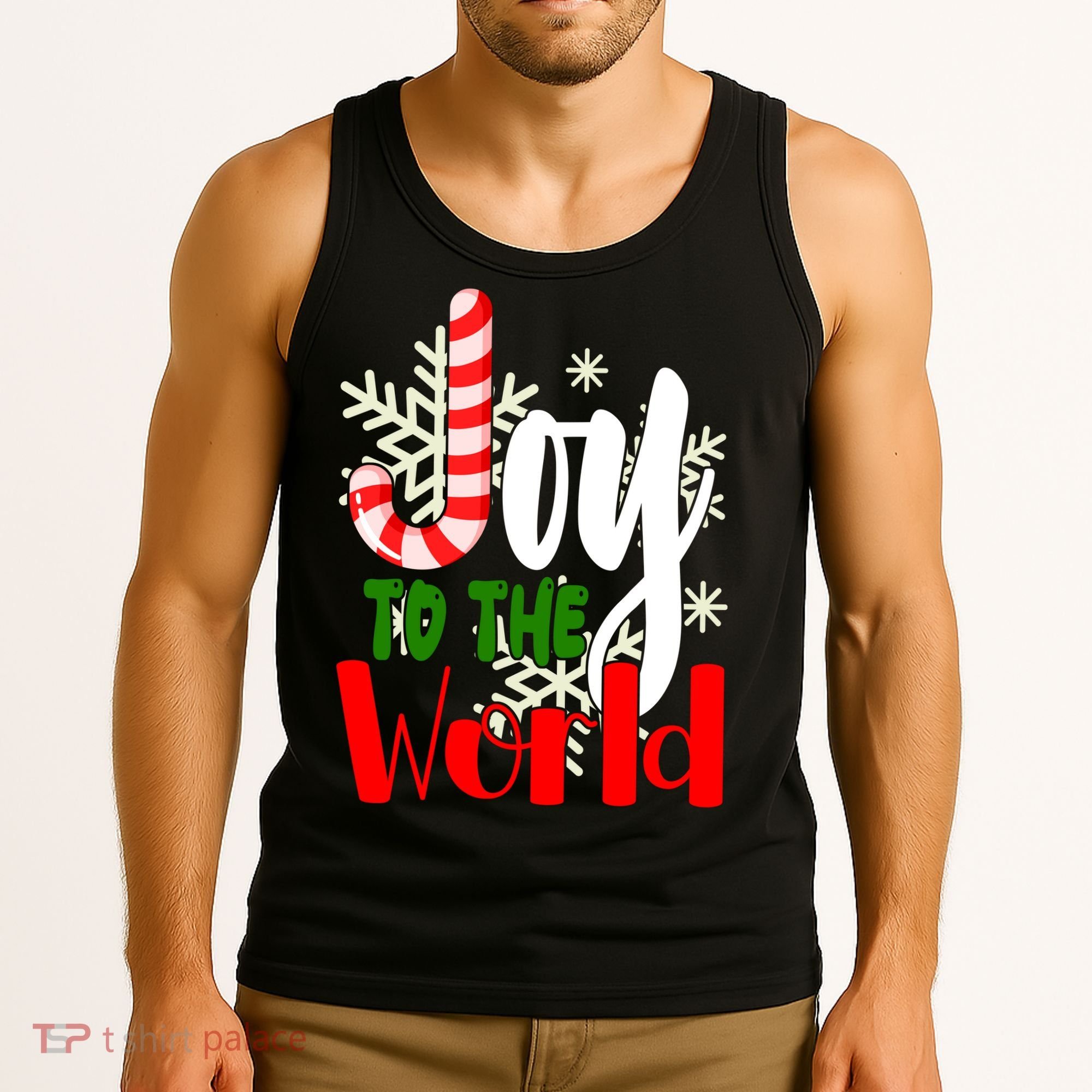 Joy To The World Christmas Festive Tank Top