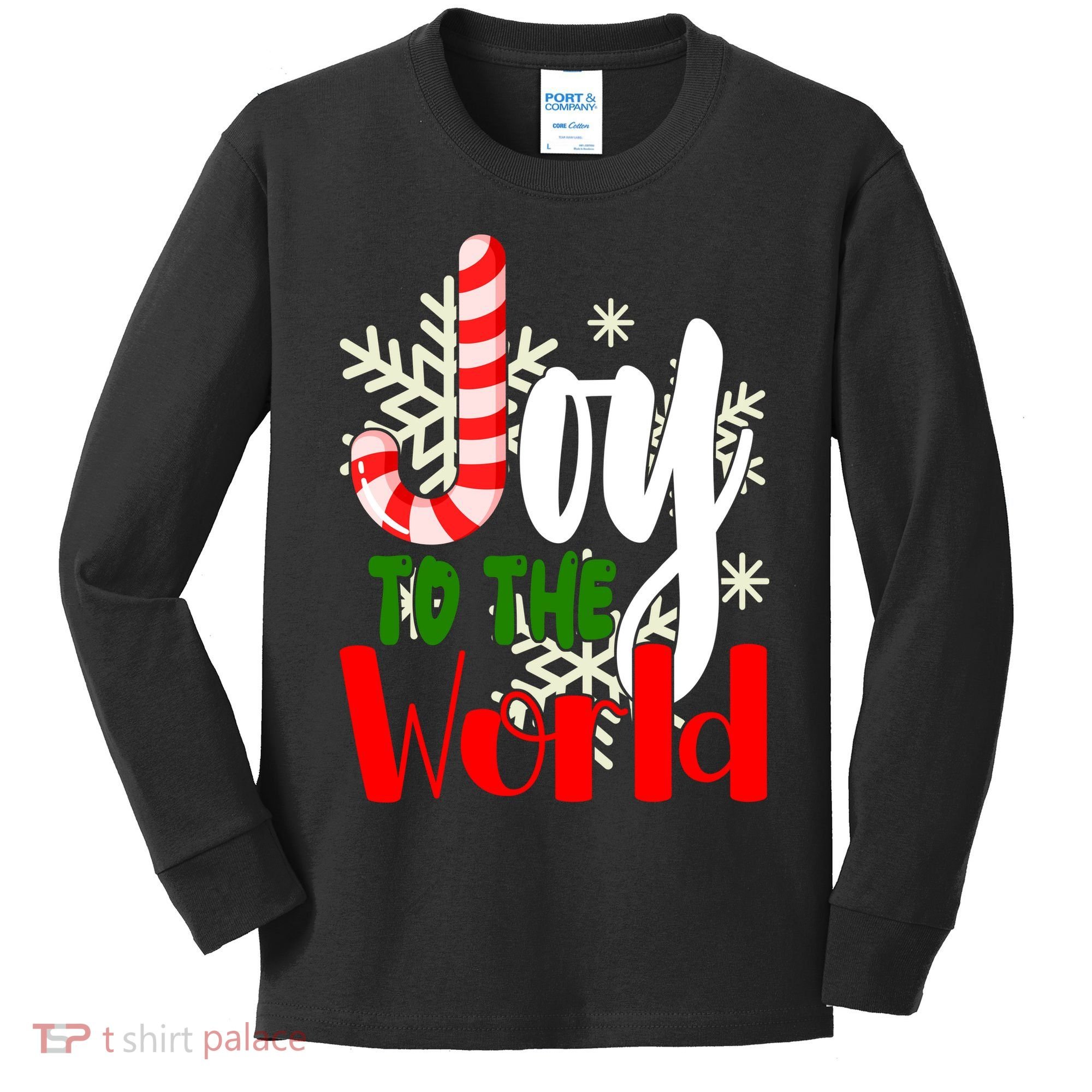 Joy To The World Christmas Festive Kids Long Sleeve Shirt