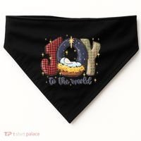 Joy To The World Nativity Christmas Jesus Ger Gift USA-Made Doggie Bandana thumb 0