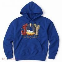 Joy To The World Nativity Christmas Jesus Ger Gift Hoodie thumb 0