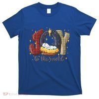 Joy To The World Nativity Christmas Jesus Ger Gift T-Shirt thumb 0