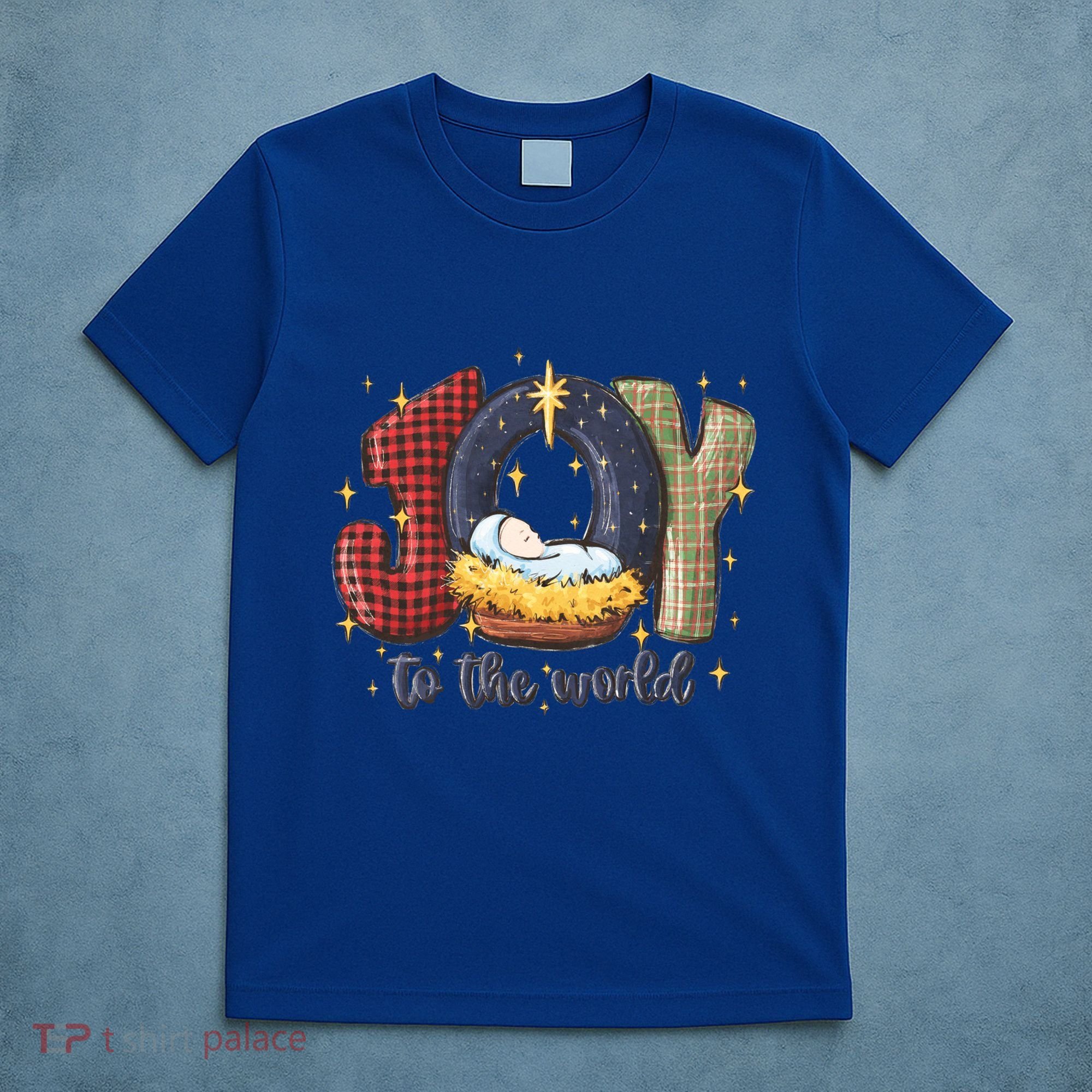 Joy To The World Nativity Christmas Jesus Ger Gift T-Shirt