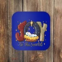 Joy To The World Nativity Christmas Jesus Ger Gift Coaster thumb 0