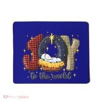 Joy To The World Nativity Christmas Jesus Ger Gift Mousepad thumb 0