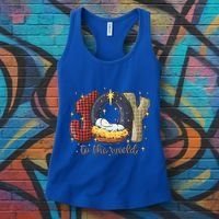 Joy To The World Nativity Christmas Jesus Ger Gift Women's Tank Top thumb 3