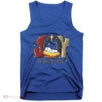 Joy To The World Nativity Christmas Jesus Ger Gift Tank Top thumb 0