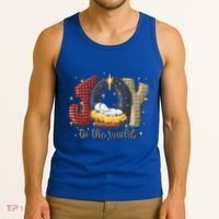 Joy To The World Nativity Christmas Jesus Ger Gift Tank Top thumb 3